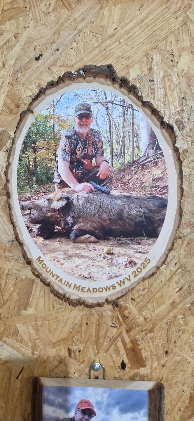 Customer photo review of [NEW] Printed Photo Log Plaque Sign | Hunting Gift