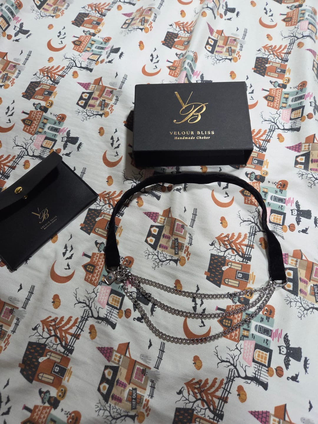 Customer photo review of Silver Reverie Velvet Choker – 2-in-1 Adjustable
