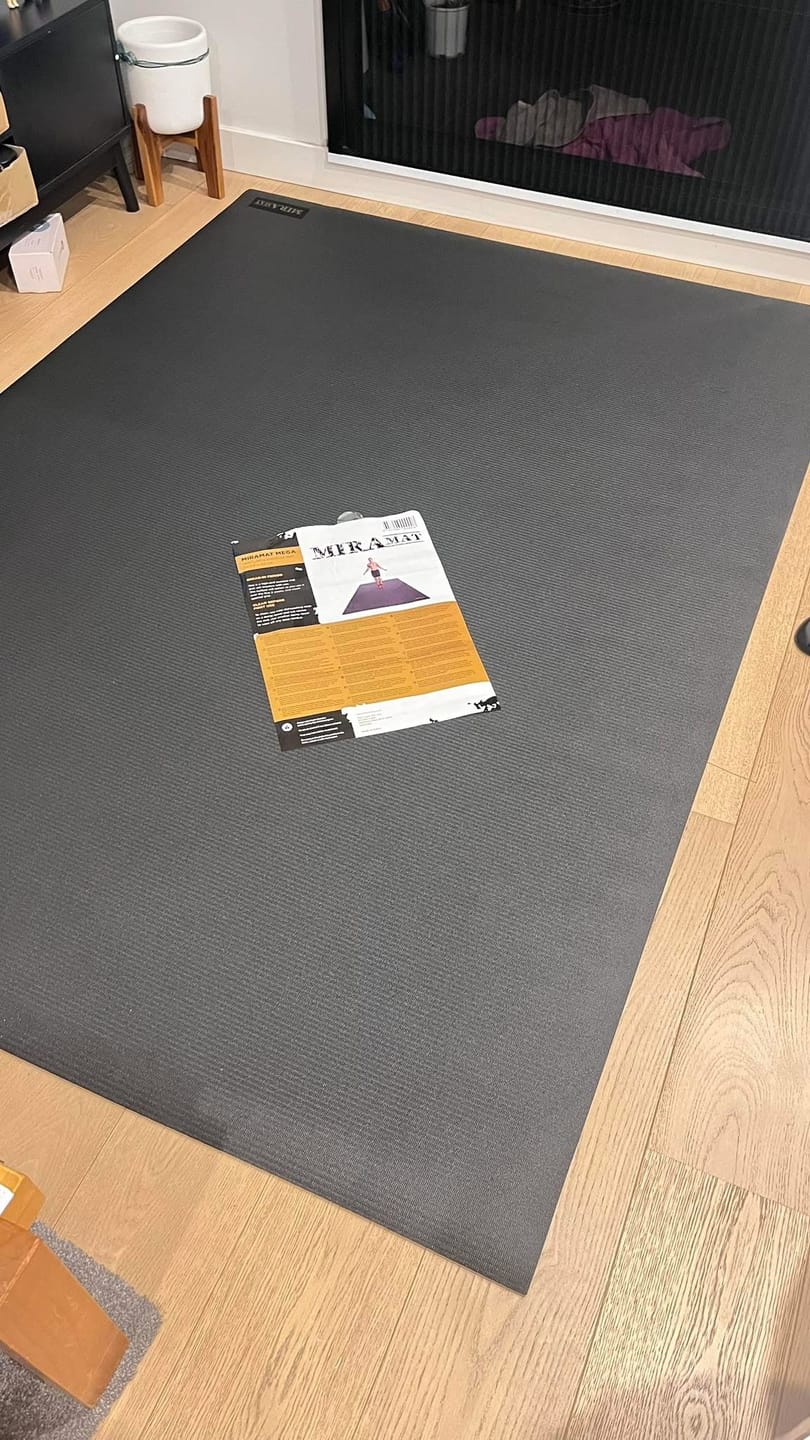 Customer photo review of Miramat® Mega - 214cm x 153cm - Very Large Exercise Mat - In Stock