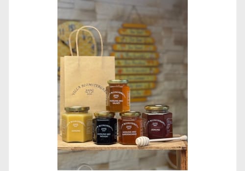 Customer photo review of Höstens honungspaket – 5 burkar + honungspinne & fri frakt! 🍯🍂