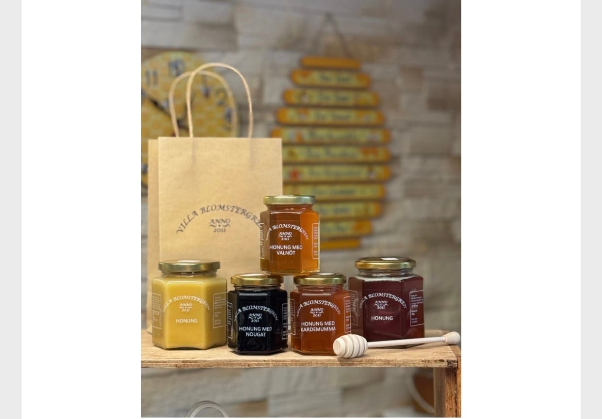 Customer photo review of Höstens honungspaket – 5 burkar + honungspinne & fri frakt! 🍯🍂