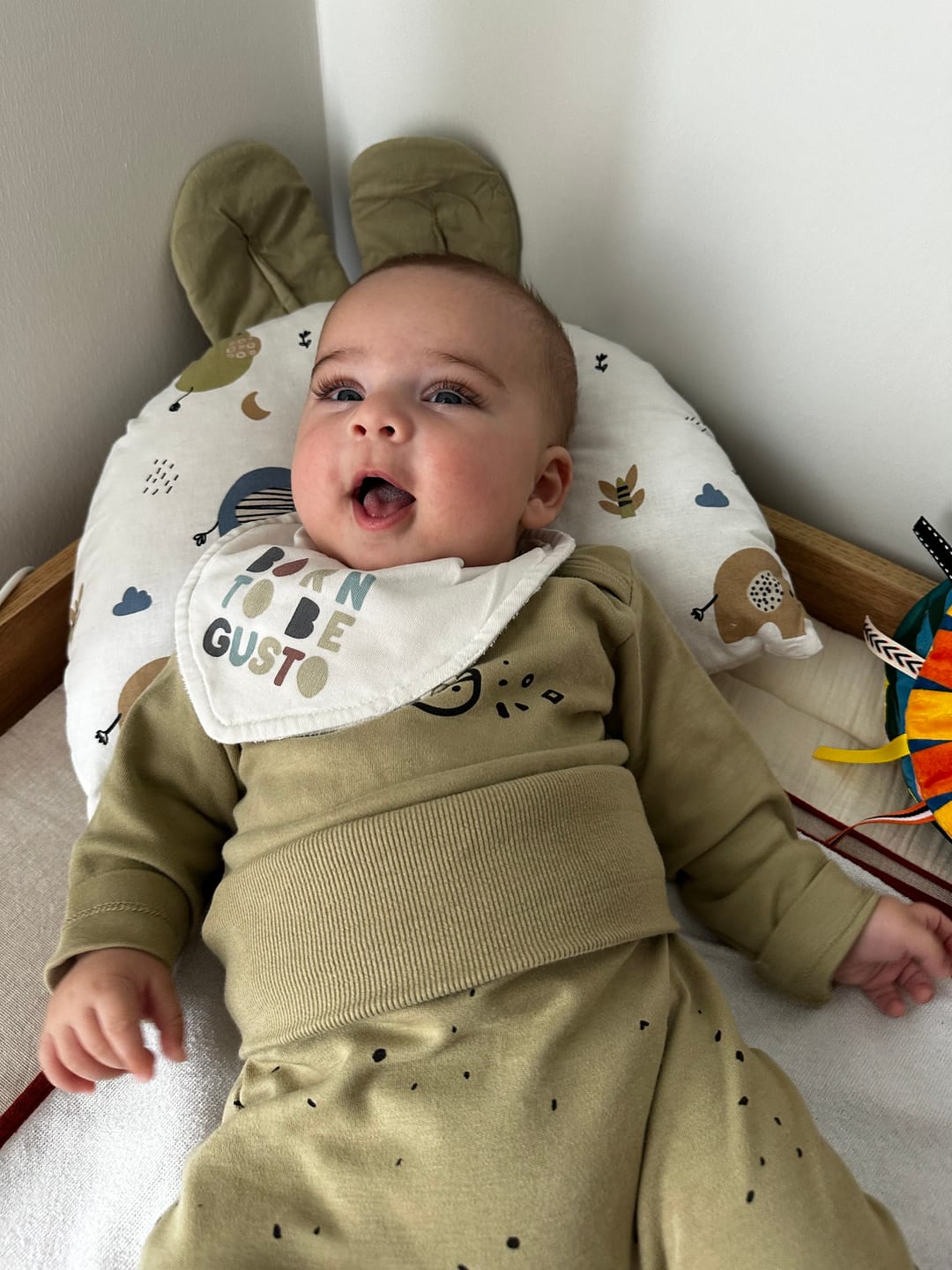 Customer photo review of Uzun Kollu Ayarlanabilir Çıtçıtlı Zıbın Cosmos Beyaz Organik Pamuk