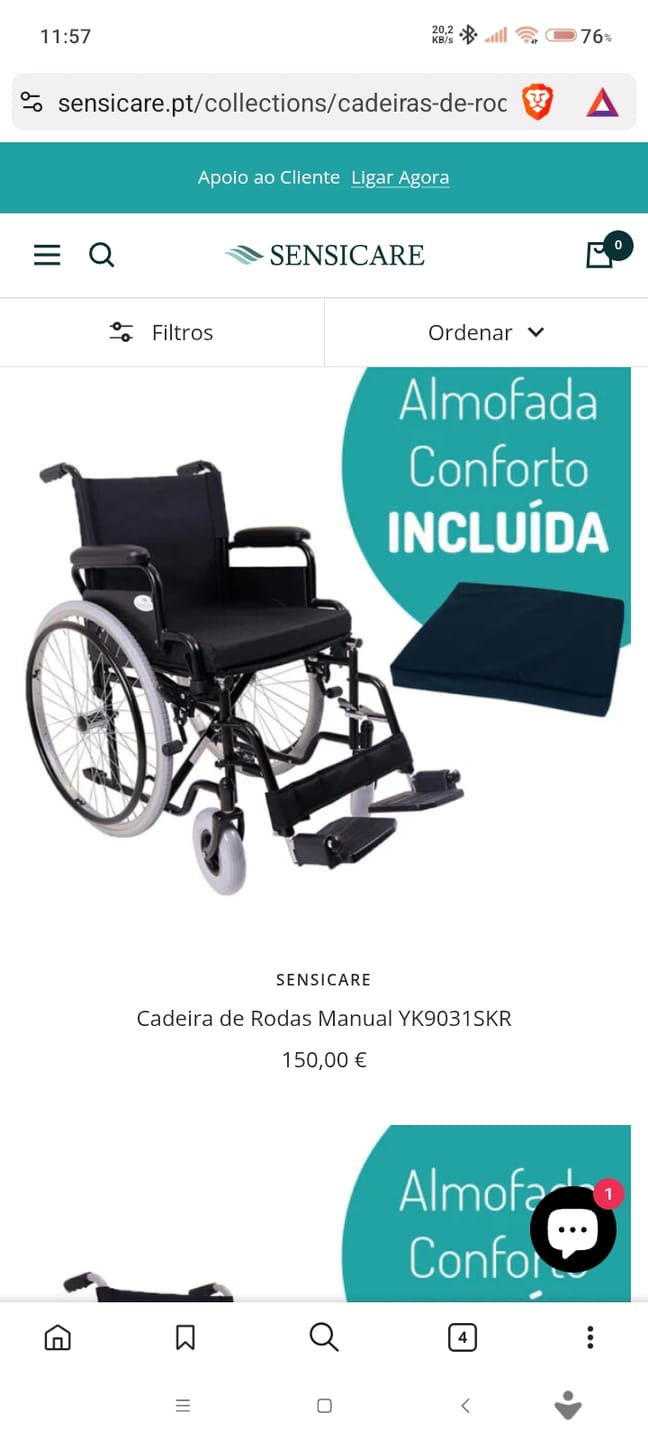 Customer photo review of Cadeira de Rodas Manual YK9031SKR