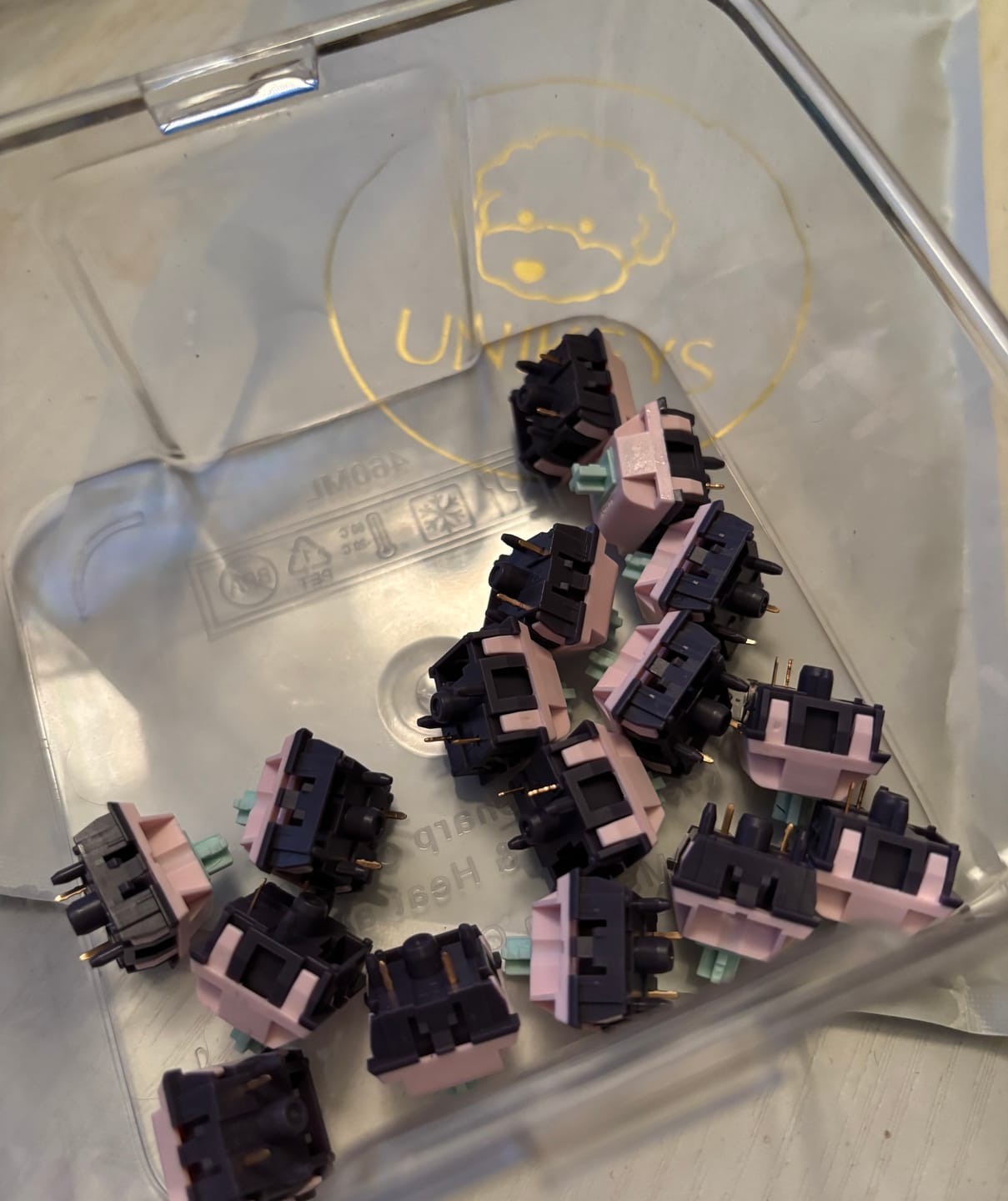 Customer photo review of Keygeek Butterfly Linear Switch Factory Lubed (10PCS)