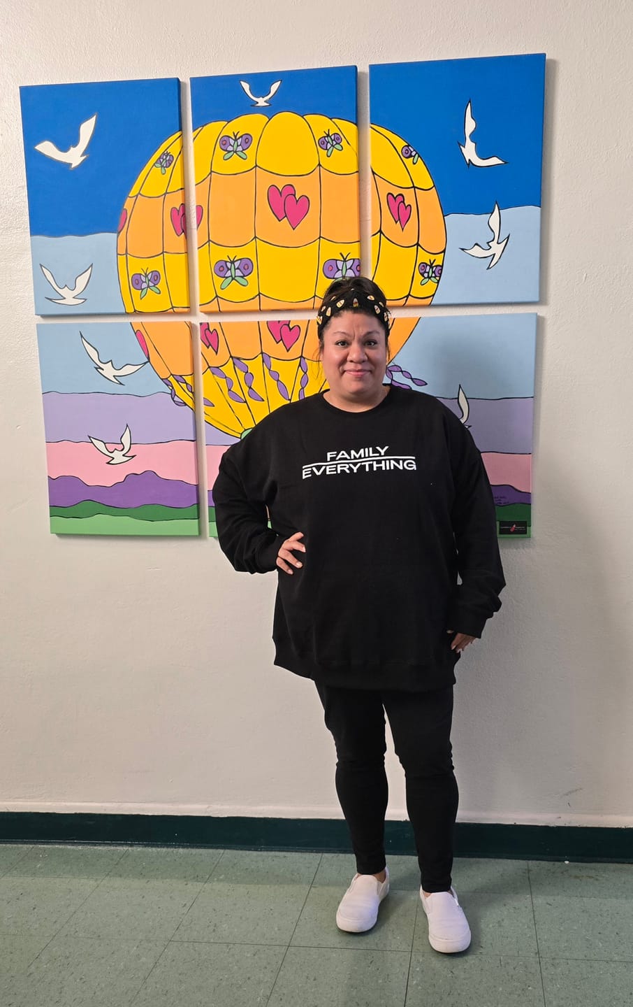 Customer photo review of Family over everything - Unisex Sweatshirt (FINAL SALE)