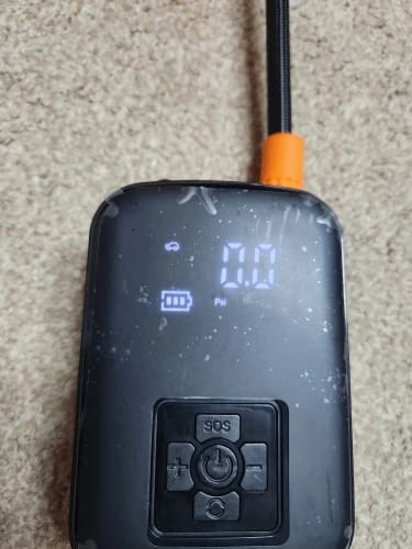 Customer photo review of Smart Portable Tire Inflator – Wireless 150 PSI Air Pump