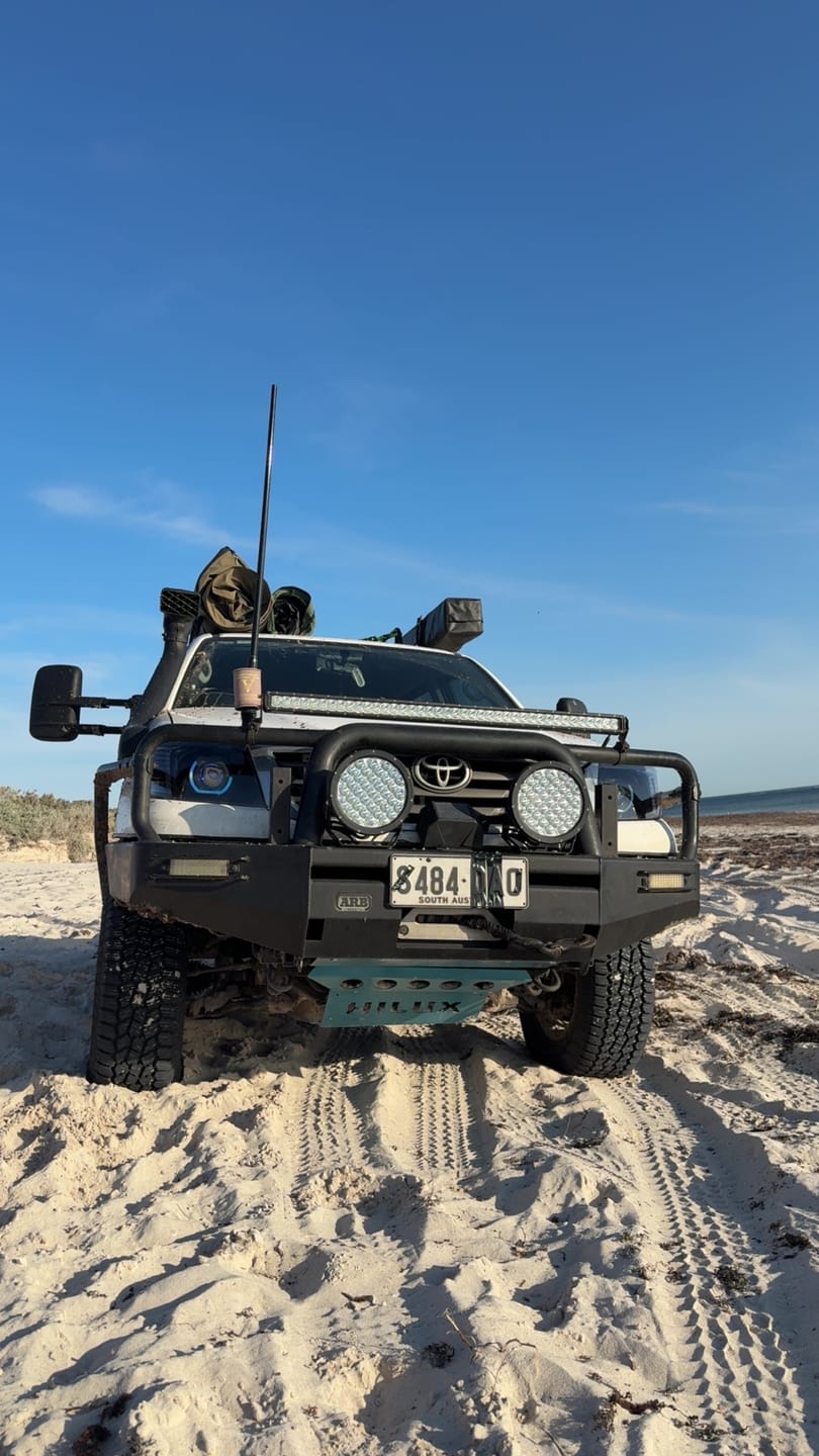 Customer photo review of LED 'Angry Eye' Headlights to suit Toyota Hilux N70