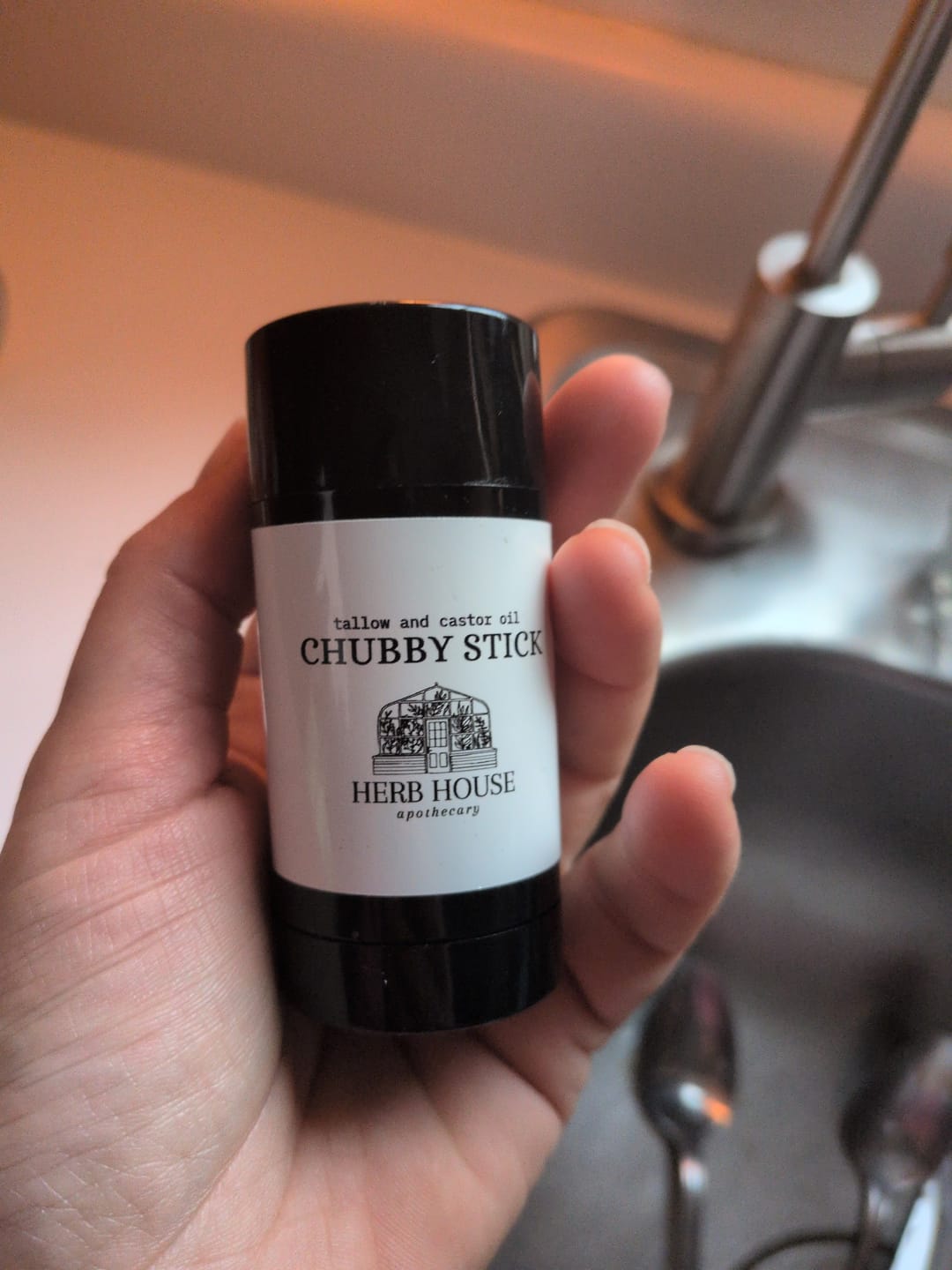 Customer photo review of Tallow and Castor Oil Chubby Stick