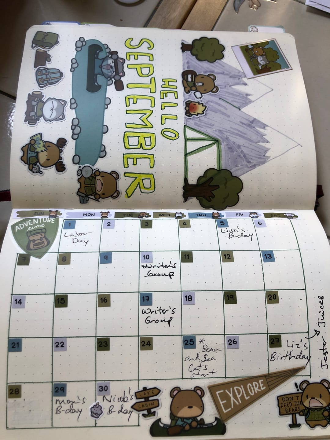 Customer photo review of Outdoor Adventure Hobonichi Cousin Monthly Kit (Set of 2)