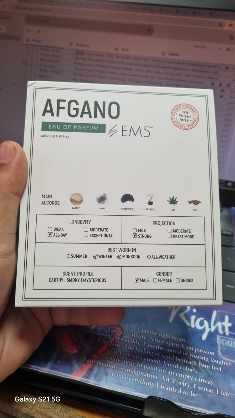 Customer photo review of Afgano | Eau De Parfum