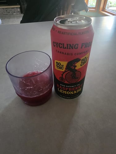 Customer photo review of Sparkling THC Raspberry Lemonade