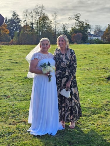 Customer photo review of Kjole Elegant Trekvarts Erme Trykket Midje