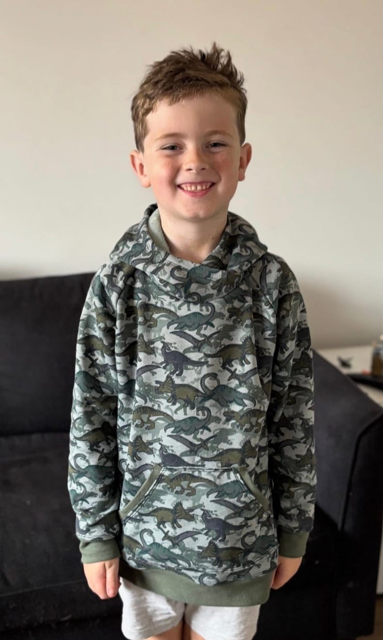Customer photo review of Dinosaurs Sweatshirt Fabric