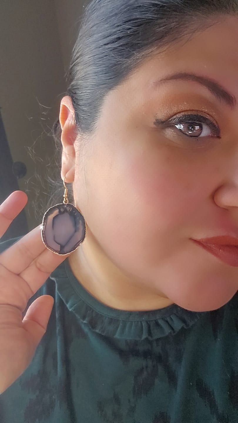 Customer photo review of Agate earrings 10