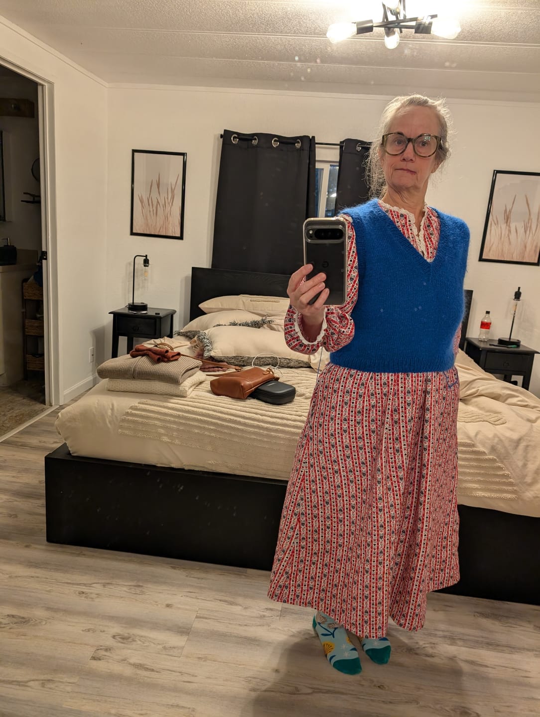 Customer photo review of Red Tyrolean Flannel Gown