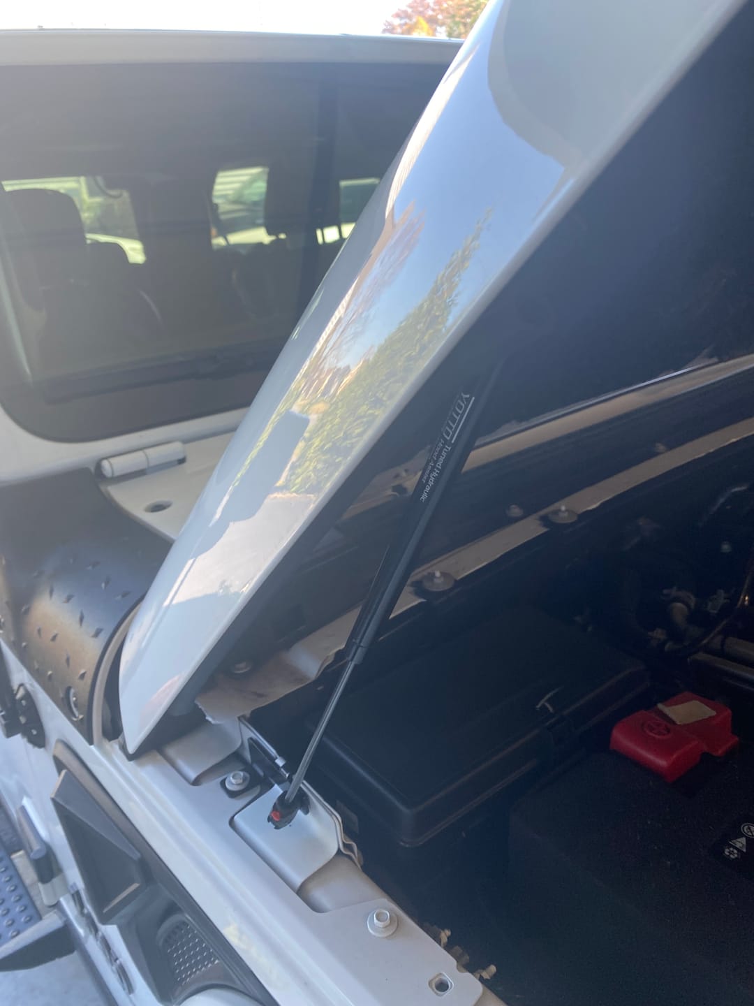 Customer photo review of Beefy Hydraulic Hood QuickLift for JL & JT