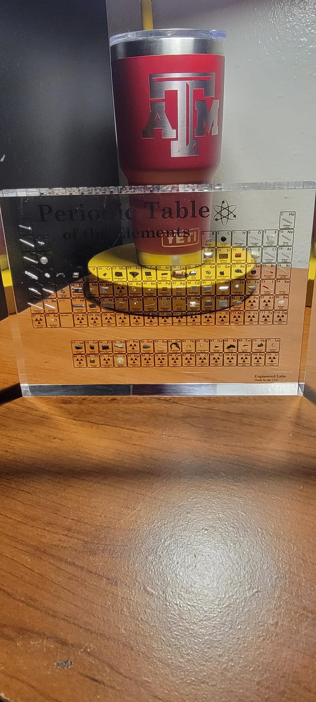 Customer photo review of Heritage Periodic Table: Collector's Edition 85 Elements