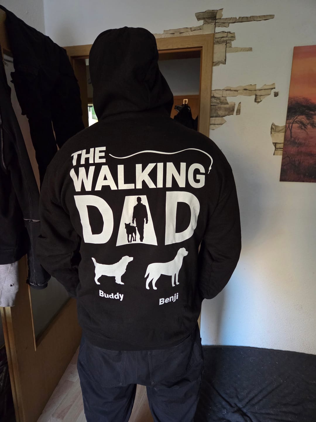 Customer photo review of The Walking Dad - Individueller Hoodie