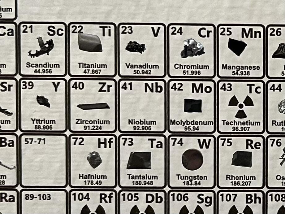 Customer photo review of Heritage Periodic Table: Collector's Edition 85 Elements