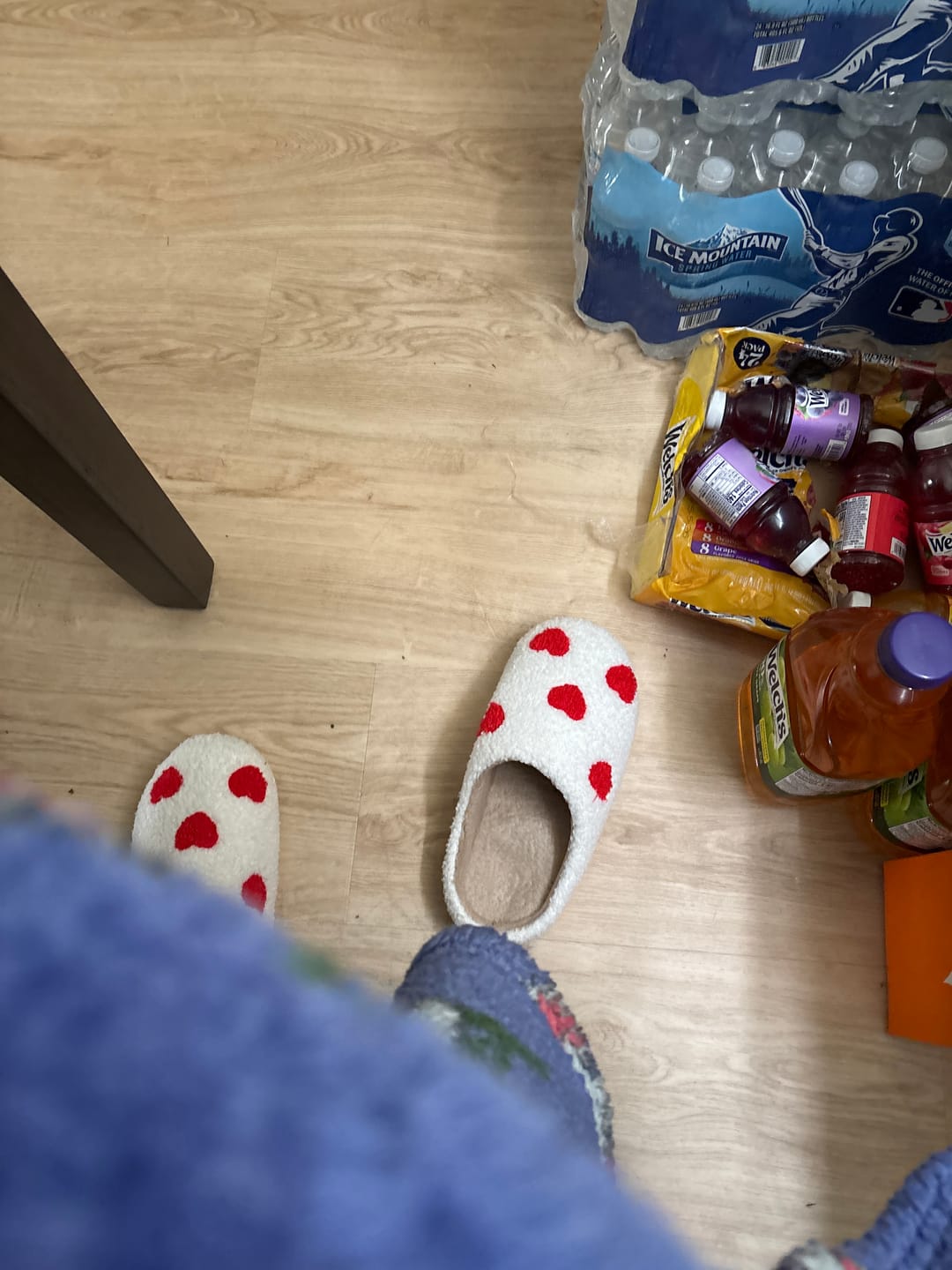 Customer photo review of Purple Flowers Slip-on Slippers