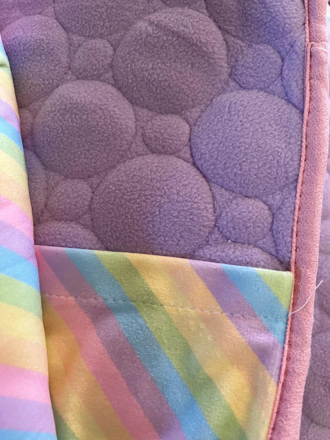 Customer photo review of Set of 2 Premium Fleece Liners Bundle | Rainbow