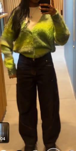 Customer photo review of Super Raw Barrel Jeans | Inflation Streetwear
