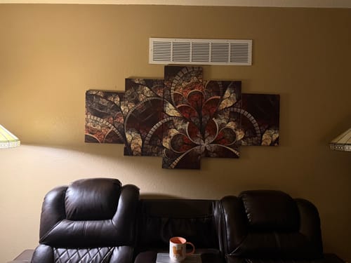 Customer photo review of Red Abstract Art