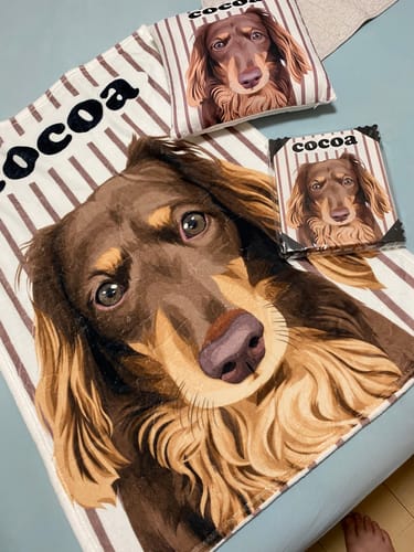 Customer photo review of Petcanva©オーダーメイド ペット似顔絵