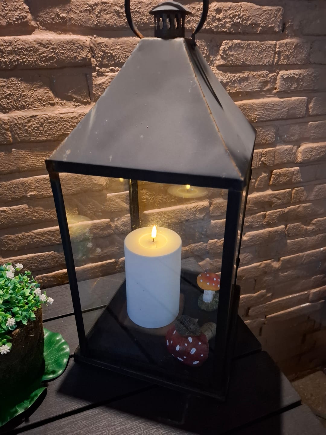 Customer photo review of Udendørs LED Bloklys Ø 10 x 15 cm Hvid