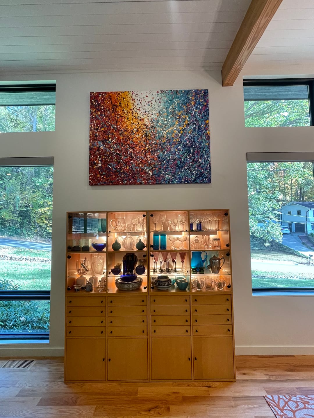 Customer photo review of Painted Abstract Art – Handcrafted Modern Canvas - Vintage Beauty 110