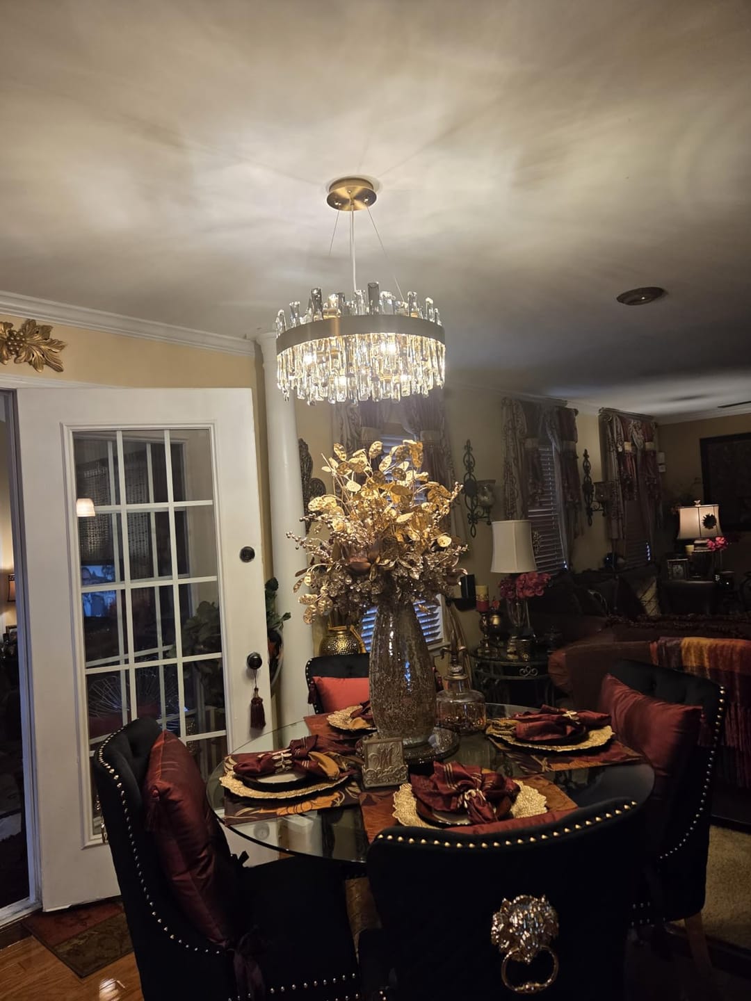 Customer photo review of WOMO Round Crystal Chandelier-WM2487