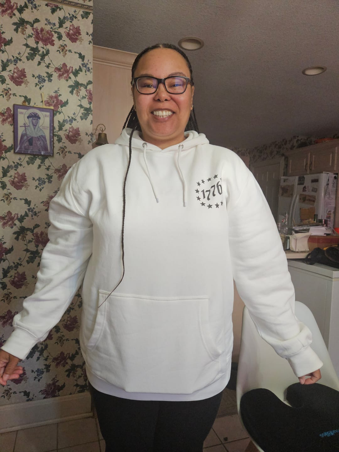 Customer photo review of United We Stand Hoodie