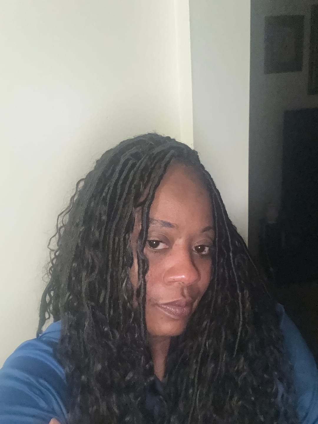 Customer photo review of Pre-looped Crochet Boho Locs with Human Hair Curls