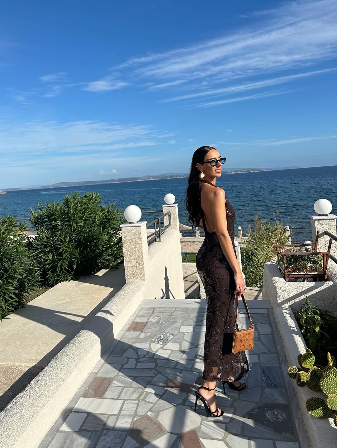 Customer photo review of Φόρεμα μάξι με λεπτομέρειες παγιέτα