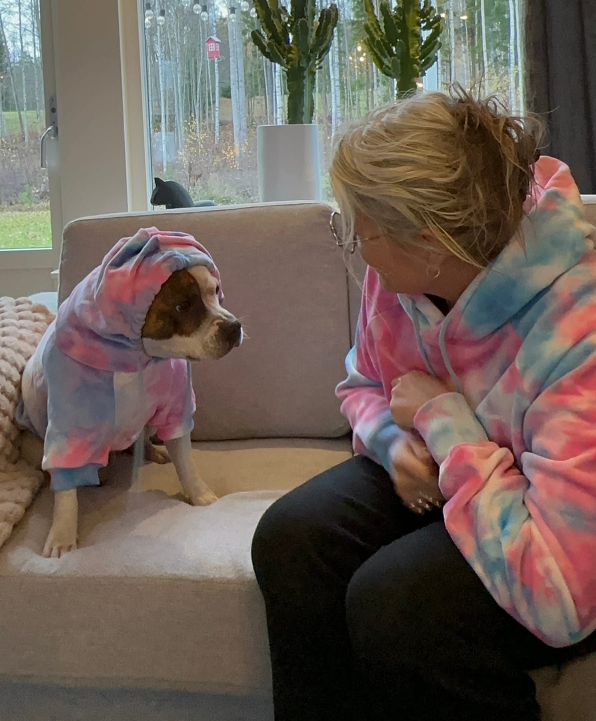 Customer photo review of Velvet Human Hoodie - Snow Cone