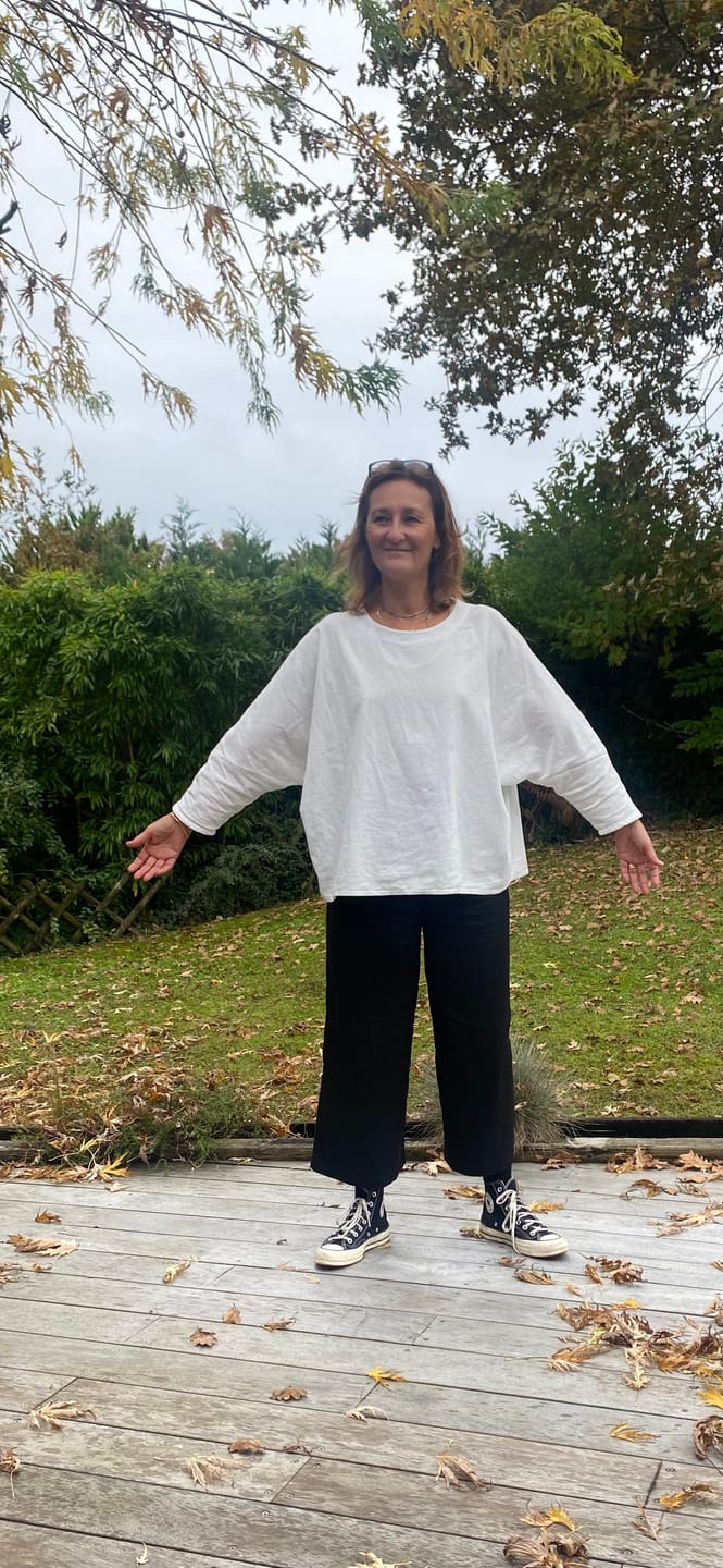 Customer photo review of Blouse Naomie - velours milleraies ivoire