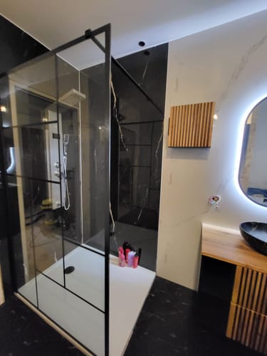 Customer photo review of Baguette 90 d'angle aluminium intérieur pvc/spc/feuille de pierre