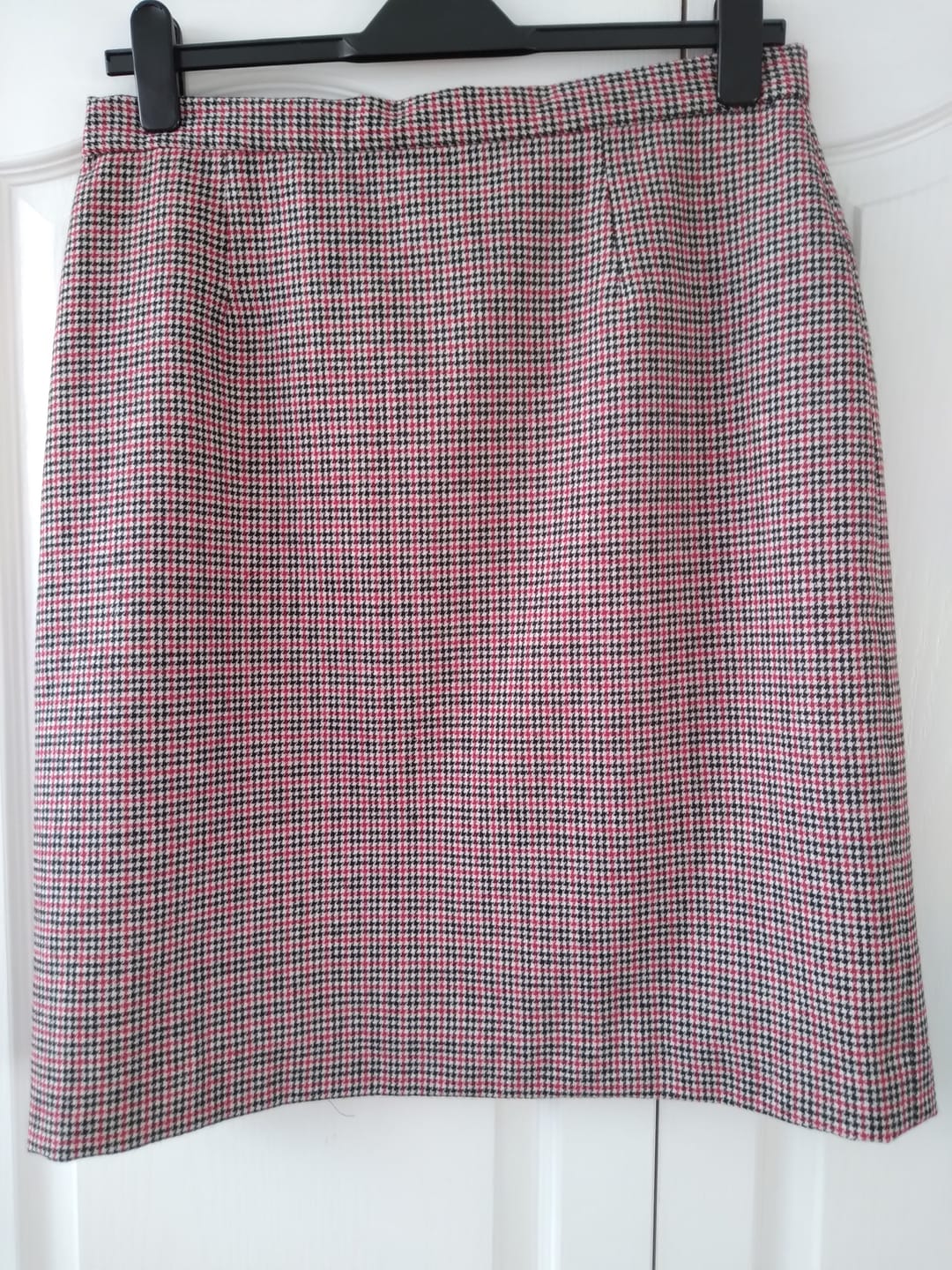 Customer photo review of Red Dogtooth Check Wool Blend Fabric