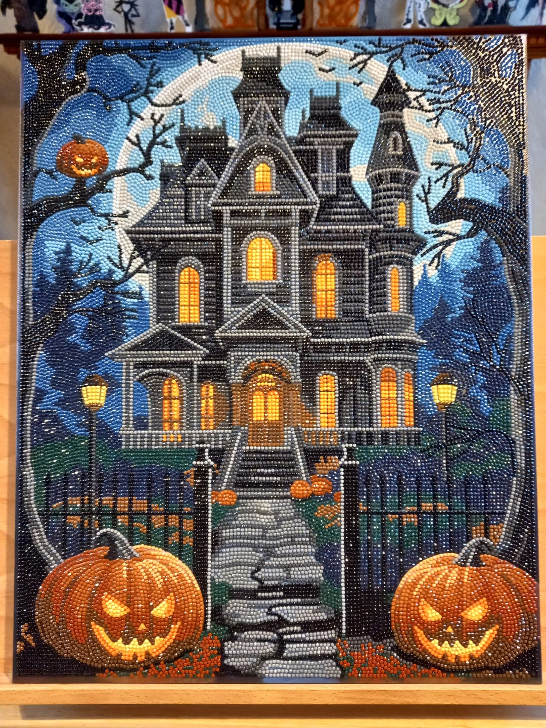 Customer photo review of Halloween Manor Crystal Art Framed Canvas Kit 40x50cm
