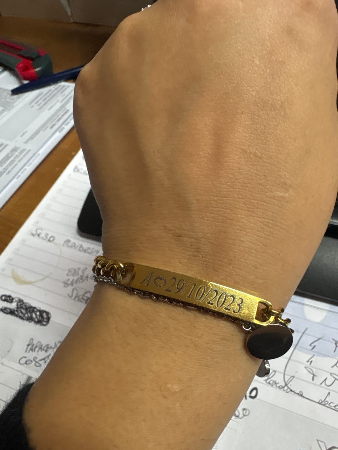 Customer photo review of Bracciali per Coppia Personalizzati con Incisione ✦ Unione Eterna