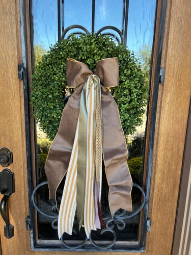 Customer photo review of Golden Harvest Wreath Ribbon