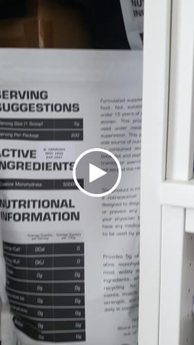 Customer video review of Micronised Creatine Monohydrate