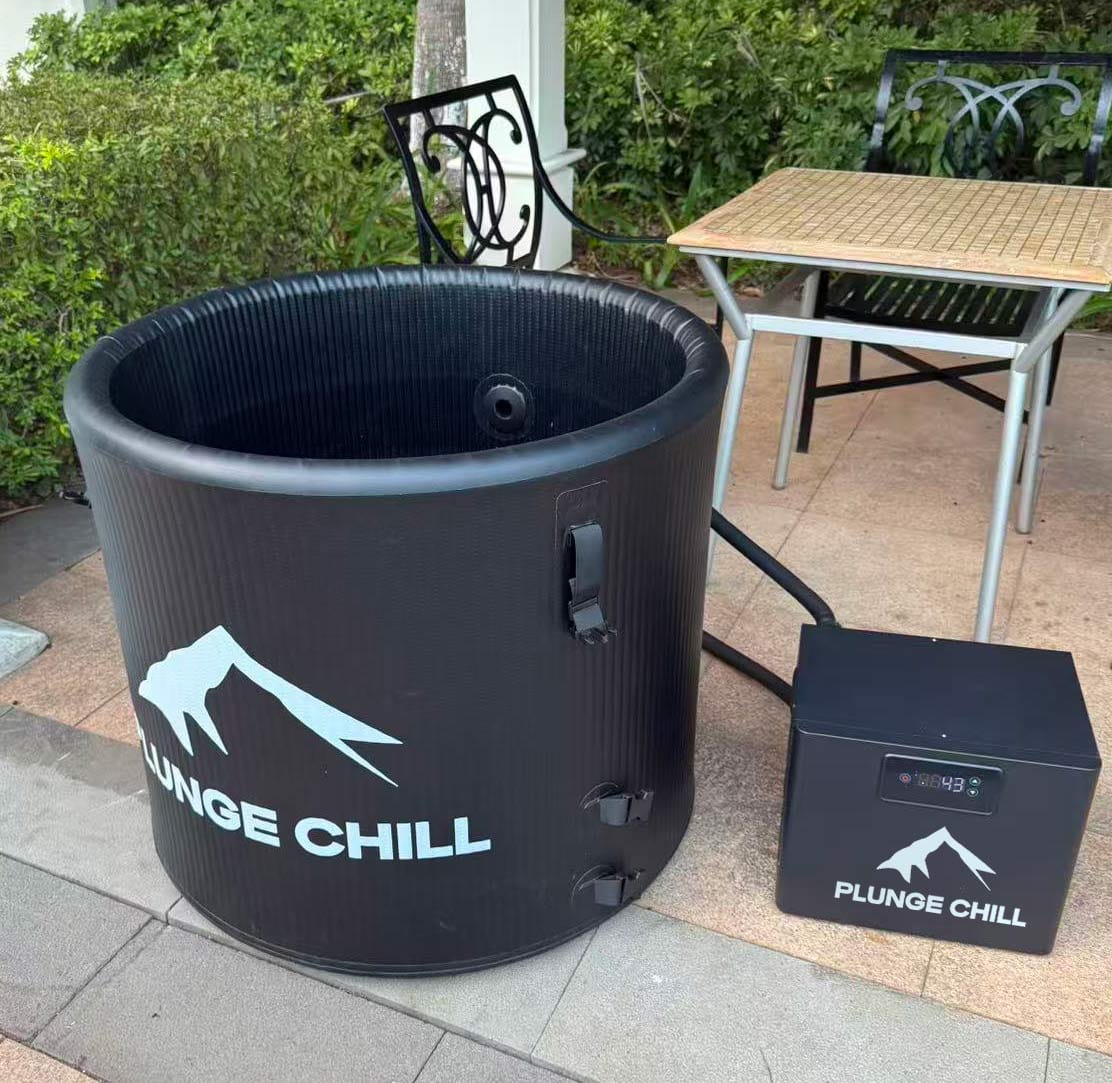 Customer photo review of Cold Plunge Chiller + Tub (XXL)