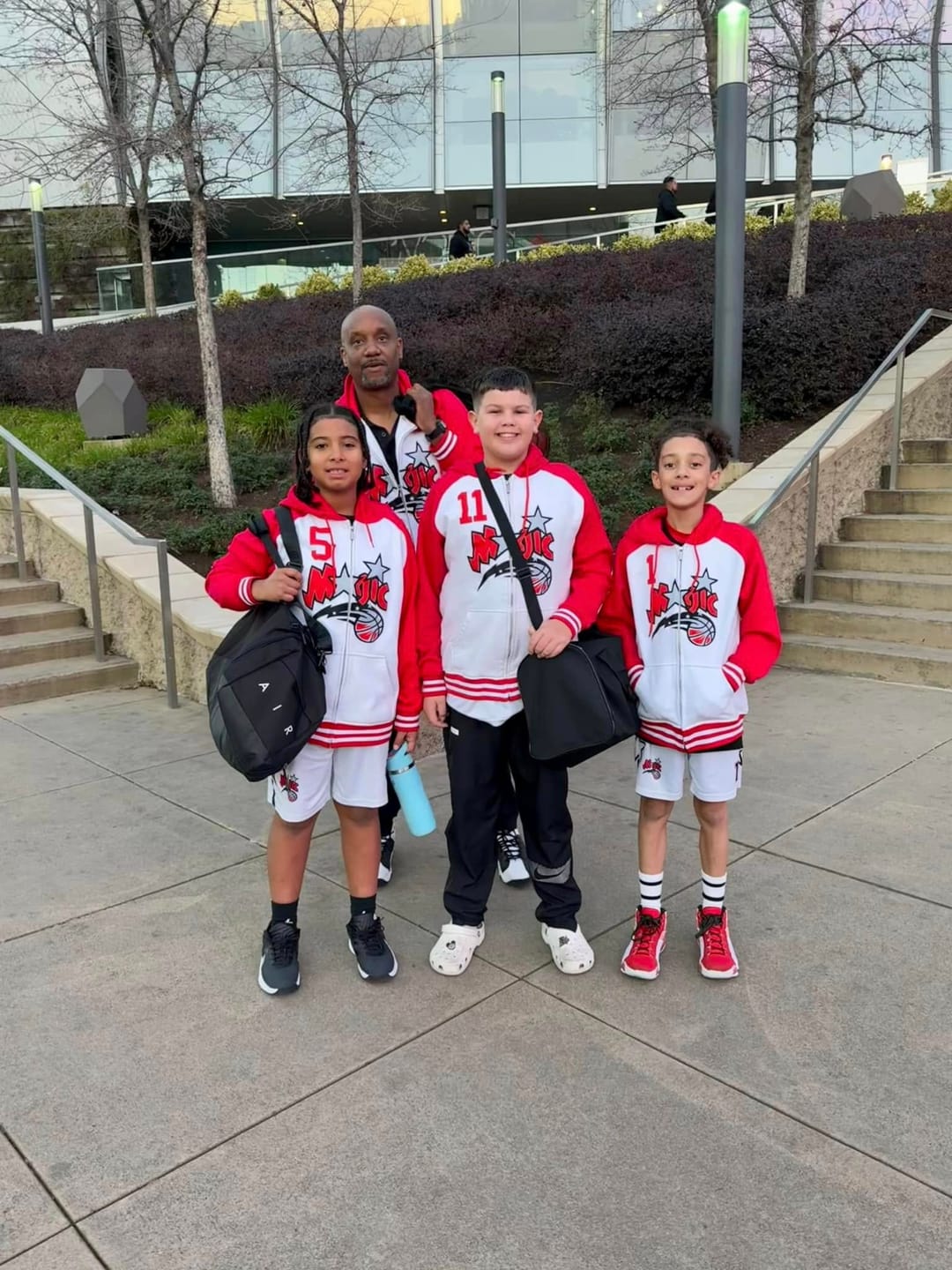 Customer photo review of Custom Navy Varsity Full-Snap Color Block Letterman Jacket