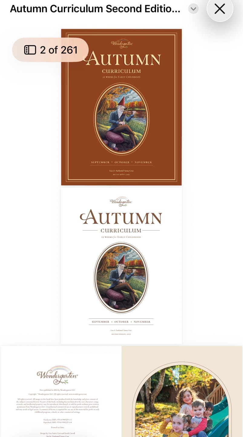 Customer photo review of Autumn Curriculum (2nd Edition)