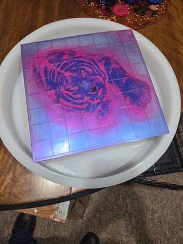Customer photo review of 15" Round x 2" Deep Silicone Mold For Epoxy Resin