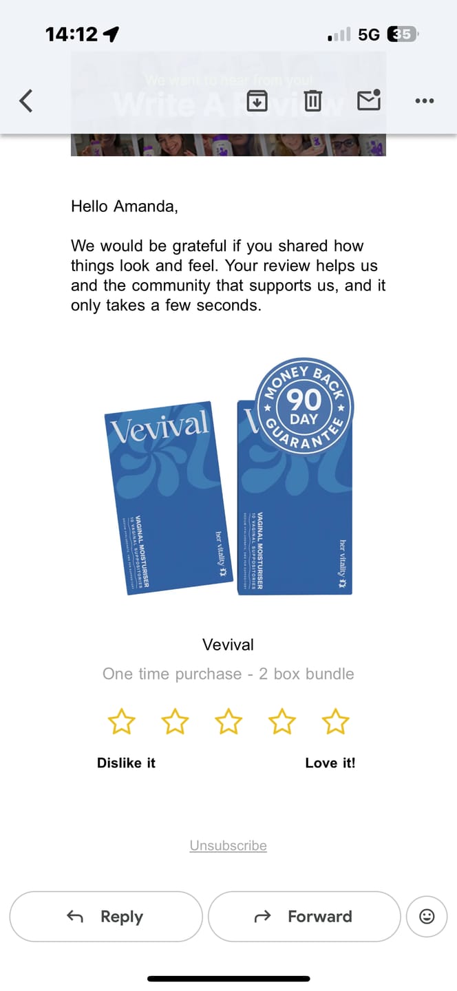 Customer photo review of Vevival