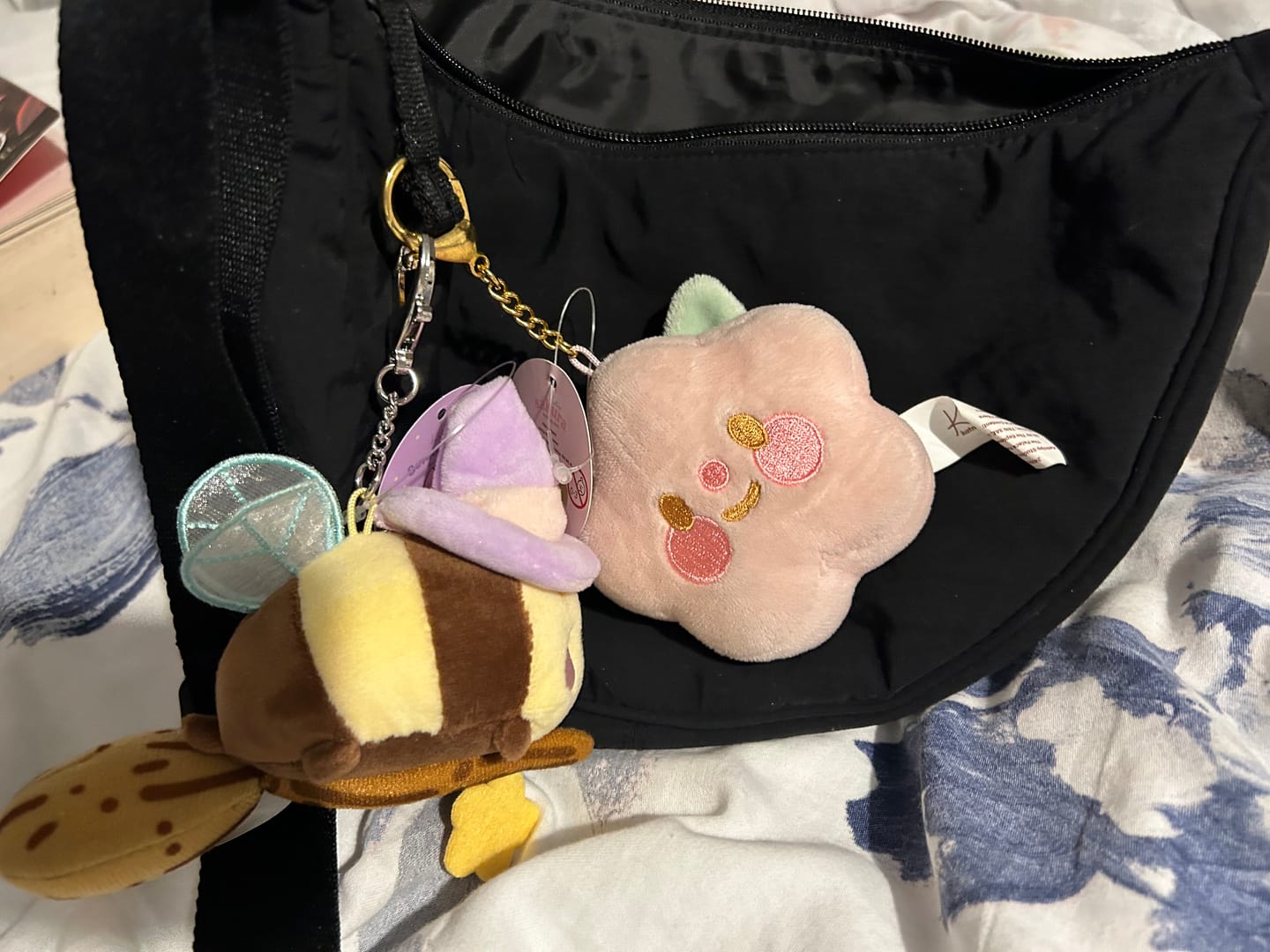 Customer photo review of PRE-ORDER | Bumblebutt & The Pastel Witch Keychain | Kawaii Bee Witch Plush on Broom | Cute Halloween Keyring