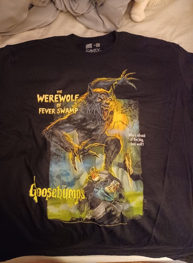 Customer photo review of GOOSEBUMPS: THE WEREWOLF OF FEVER SWAMP - T-SHIRT