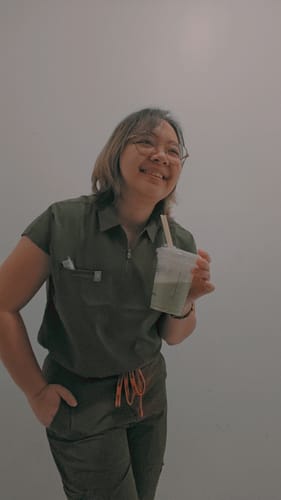 Customer photo review of Tapered MoveTech® Scrub Pants - Women / Forest Green